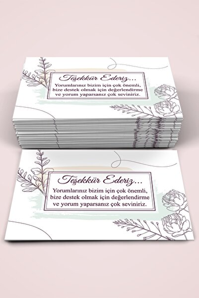 Nüans Reklam Ajansı Teşekkür Kartı   100 Adet  5,2x8,2 cm