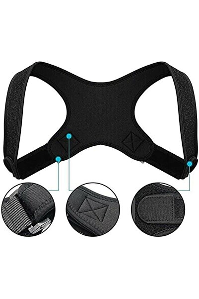 MultiFlexPro Корсет для випрямлення спини, запобігає сутулості, унісекс, чорний, медичний корсет, ортопедичний корсет