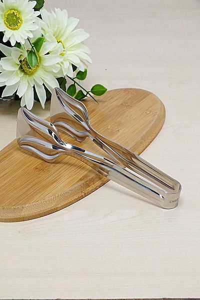 CAN Stainless Steel Cake Tongs Metal Cake Tong