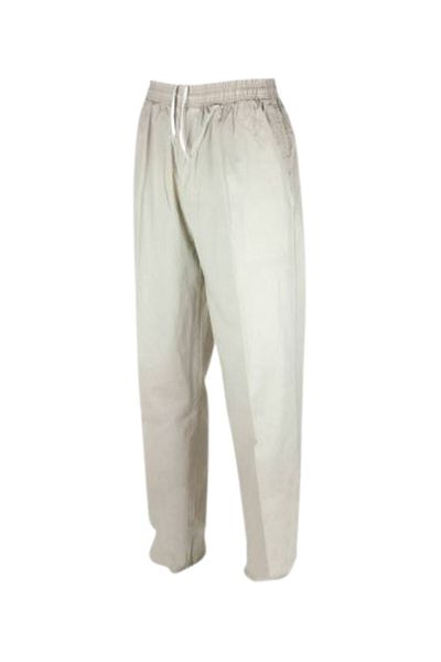 Furkan.H.P Λευκό λινό ανδρικό παντελόνι Shalwar - Yasir Hajj Umrah