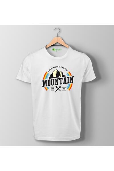ScubaPromoTurkey Mountains Unisex White Printed T-Shirt