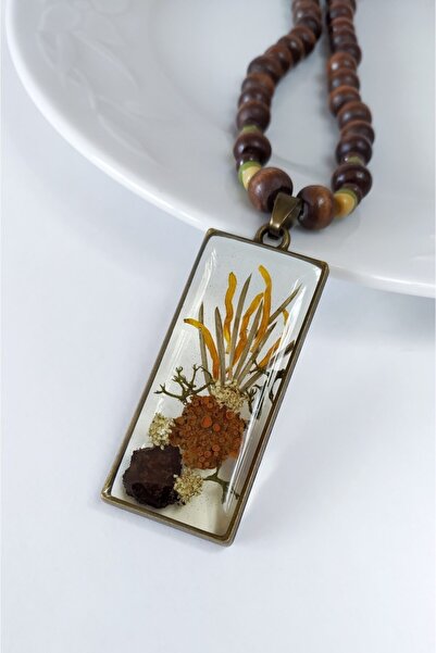 Halley Concept Special Design Handmade Epoxy Wooden Necklace