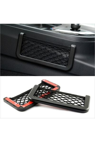 MeyZone Araç Içi Fileli Pratik Göz Telefon Için Yapışkanlı Fileli Telefon Tutucu Ceplik