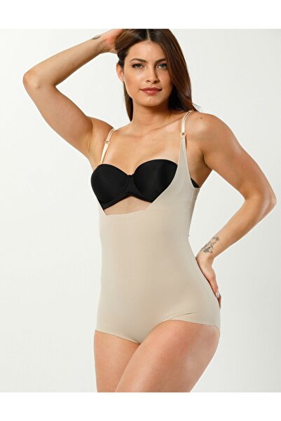 bejamonti مشد نسائي من الجلد مع دعم للصدر