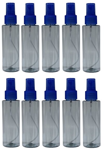 Genel Markalar 10 Adet Boş Sprey Kapaklı Şişe 100 ml Mavi Renk