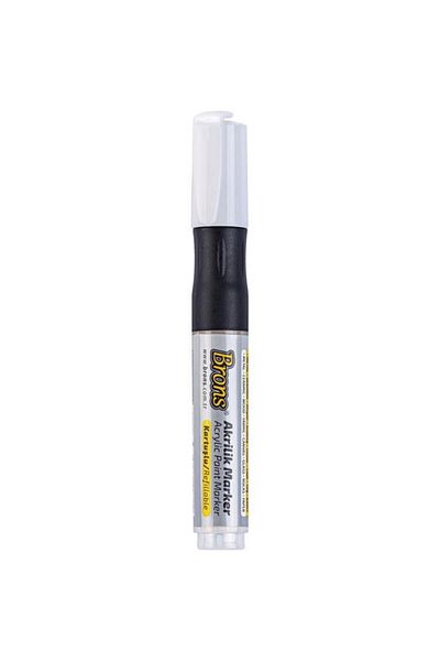 Brons Acrylic Marker 4 Mm Round Tip White