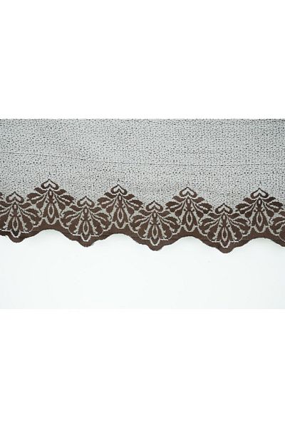 AKÇA TEKSTİL Narrow Skirt Bitter Brown Color Single Wing Ready Planted Pleated Background Curtain 75*260 Cm