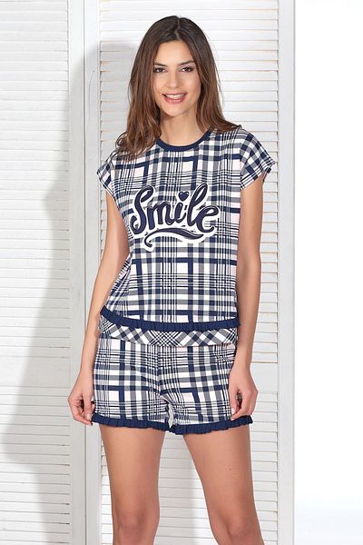 Sevim 12982 Set pantaloni scurți pentru damă cu imprimeu