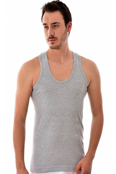 Seher Ανδρικό εσώρουχο 10 Lu Grey Classic Combed Cotton Athlete Mrt0001g10
