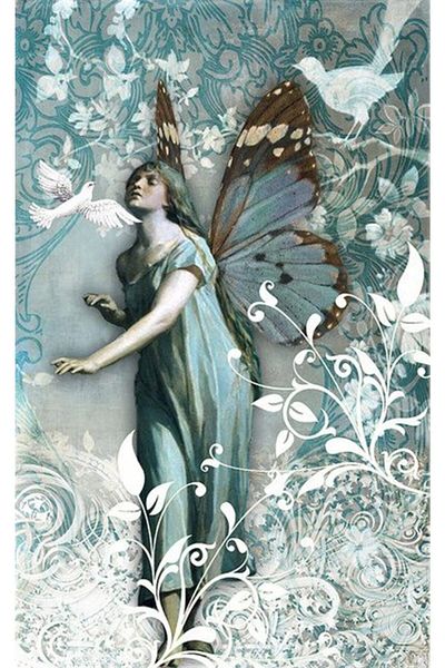 MARCEL SANAT 37x60 cm Fairy Diamond Mosaic Painting - Butterfly Wings