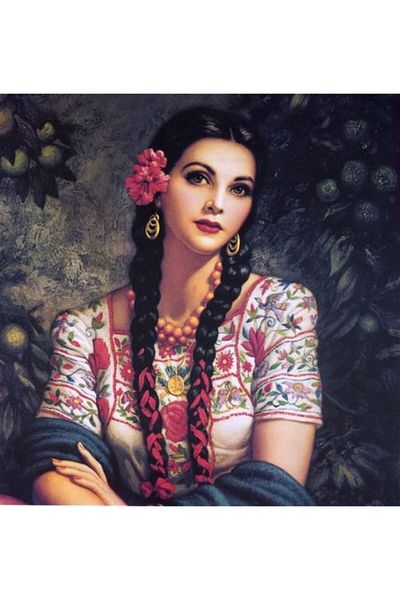 MARCEL SANAT Ethnic Woman Painting Marcel Art Diamond Mosaic Painting 48X48Cm