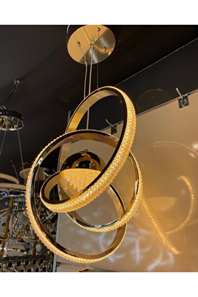 Ankara Avize 3 Renk Ledli Salon Avizesi Ledli Avize 3 Renk Yanan Model Tek Toplu Ledli Avize