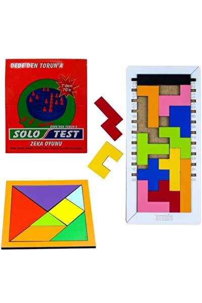 Eliften Ahşap Katamino Tetris - Solo Test -ahşap Tangram Kaliteli Renkli -dep...