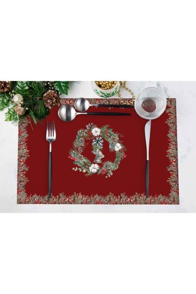 Adawall Σετ αμερικανικής τραπεζομάντιλας με λεπτομέρεια καμπάνας με θέμα την ...