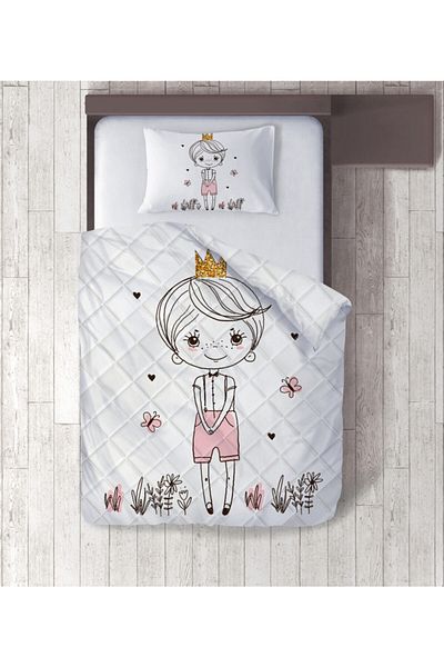 yok yok evim eve dair her şey Little Prince Digital Printed Single Quilt Set