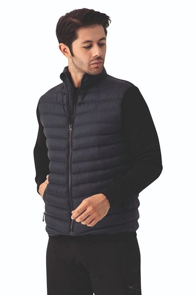 Crozwise Men's Navy Blue Wedge Vest 5028-06