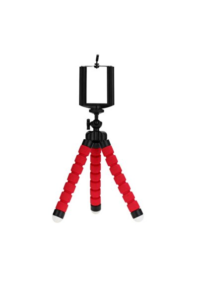 mkorayavm Tr1 Kısa Tripod Sünger Ayaklı Kırmızı