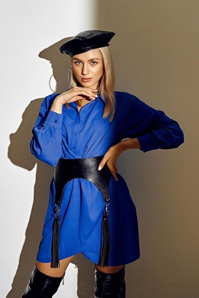 Sweet Demon Kadın Elbise Ve Gömlek Üzeri Püsküllü Arkadan Ayarlı Şık Tarz Der...