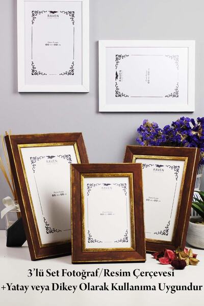 Raven - Niteroi 3'lü Set 10cmx15cm 13cmx18cm 15cmx21cm Resim, Belge, Fotoğraf...