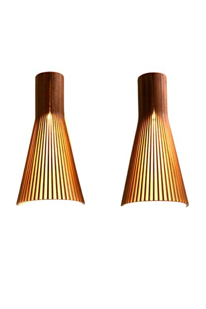 hü ma tasarım ve aksesuar Modern Konik Tasarım Doğal Ahşap Mdf Lazer Kesim Rustik Salon Aplik (1 Adet)