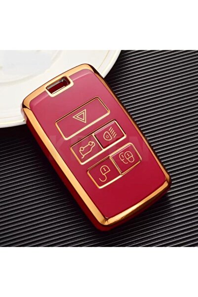 AYZ GARAGE حافظة مفاتيح حمراء من مادة لاند روفر رينج روفر جاكوار تي بي يو