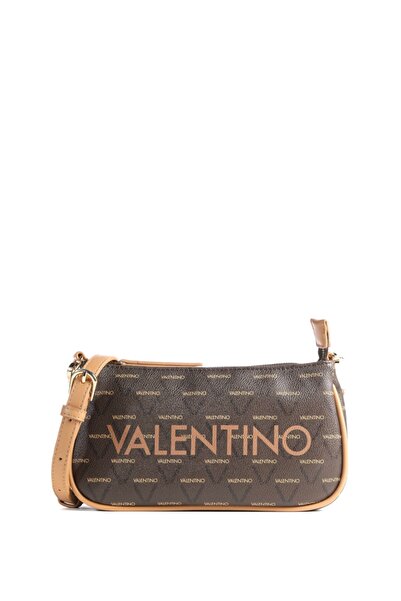 Valentino Shoulder Bag - Brown - Logo