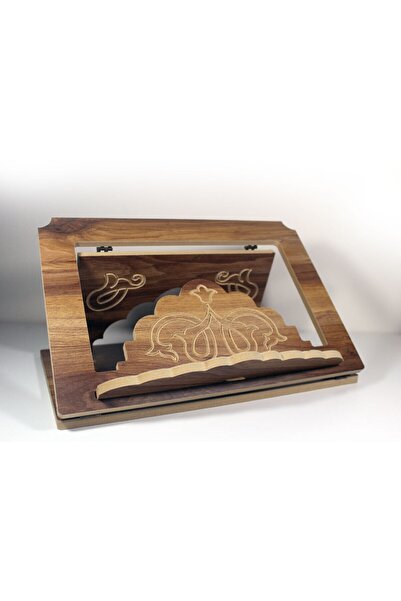 Mavikuğu Ahşap Dekoratif Tablet Kur'an-ı Kerim Masaüstü Rahle