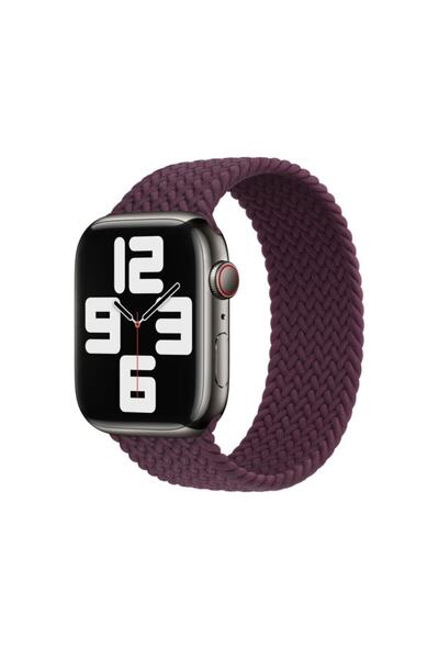 BCNCASE Koyu Kiraz Watch 1-2-3-4-5-6-7-se Uyumlu Solo Örgü Loop Kordon 38-40m...