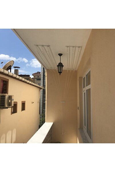 LYRA Yüksekliği ayarlanabilir 6 çubuklu asansörlü çamaşır kurutmalık 140 cm b...