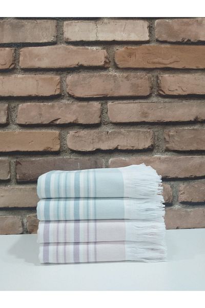 Özdilek Πετσέτα Damla 4 τεμαχίων Peshtemal Pink-mint 50x80