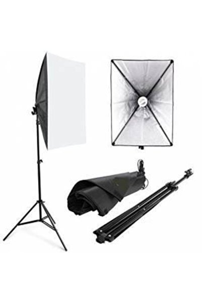 FototekFotograf 50x70cm Softbox Tekli Sürekli Işık Seti 50x70 Cm Softbox Stro...