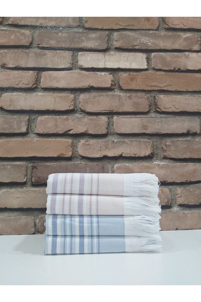 Özdilek Damla 4-Piece Peshtemal Towel Pink-blue 50x80