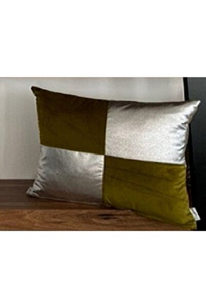 KIRLENTİM Khaki Somot Karirani Zlatni Srebrni Band Navlaka za jastuk