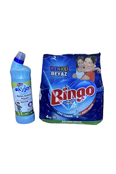 Bingo Matik Renkli Beyaz 26 Yıkama Oxyjen Çamaşır Suyu