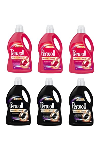 Perwoll 3 L X 6 Adet Siyahlar Için 3 Adet + Renkliler Için 3 Adet Sıvı Çamaşı...