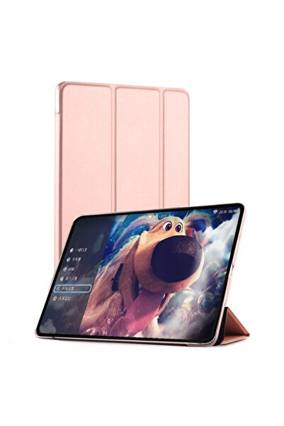 UnDePlus Samsung Galaxy Tab A 10.1 Sm T580 T585 T587 Smart Case Pu Deri Rose Gold Kılıf