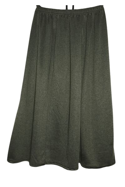 SAVCIGİYİM Green Thick Ecrin Fabric 6-Piece Elastic Skirt (Size 40-62)