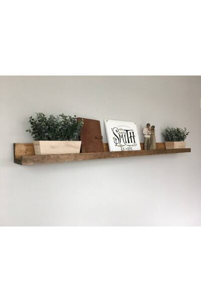 BfdShop Dekoratif Ahşap Duvar Rafı 50cm
