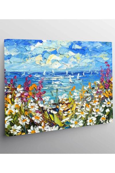 VeraStore Flower Illustrated Canvas Painting