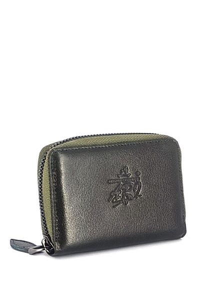 ARI Arpelle 333 Khaki Men's Leather Accordion Card Holder Wallet