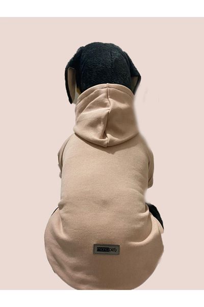 Monopetz Hooded Sweatshirt Dog And Cat Outfit - Plain Powder