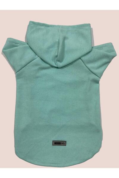Monopetz سويت شيرت بغطاء للرأس للكلاب والقطط - أخضر فاتح - مقاس S