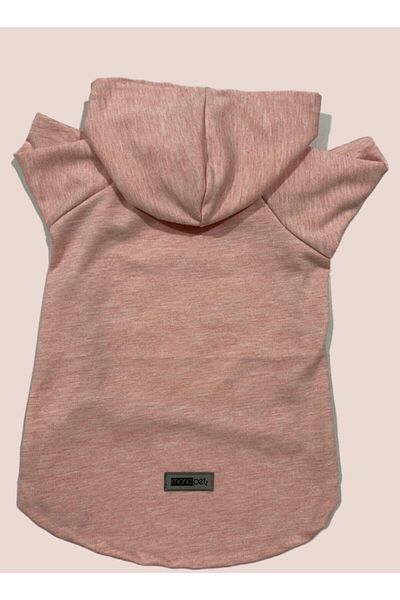 Monopetz Hooded Sweatshirt Dog And Cat Outfit - Plain Dark Pink