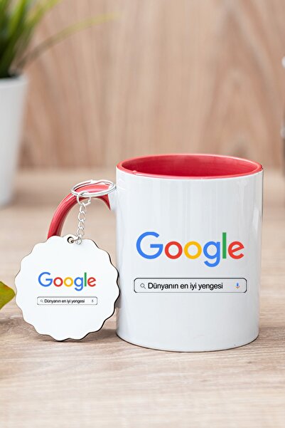 Procity Google Tasarım Dünyanın En Iyi Yengesi Kırmızı Kupa Bardak Ve Anahtarlık