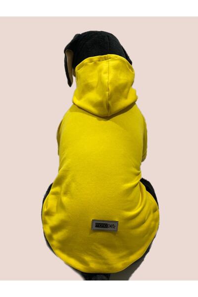 Monopetz Hooded Sweatshirt Dog And Cat Outfit - Plain Yellow