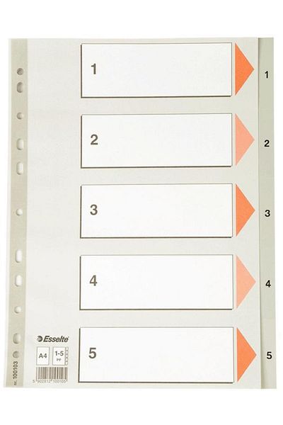 Esselte 1-5 Bookmark 100103   Model Numbered Bookmarks