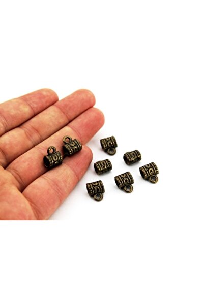 yfhobi 4 Adet - 9x11 Mm, Kolye Bağlantı Aparatı, Takı Malzemesi, Antik Sarı K...