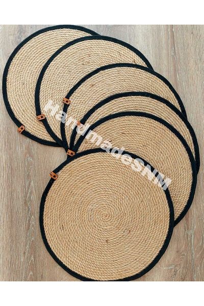 HandmadeSNM سلة مجموعة أطباق الخوص المصنوعة يدويًا هي هدية.