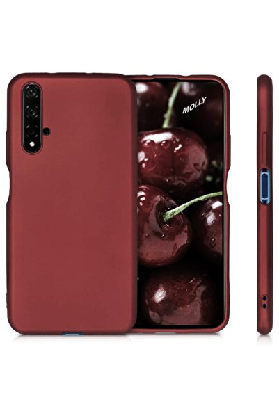 Molly Huawei Nova 5t Uyumlu Kırmızı Erik Mat Silikon Kılıf
