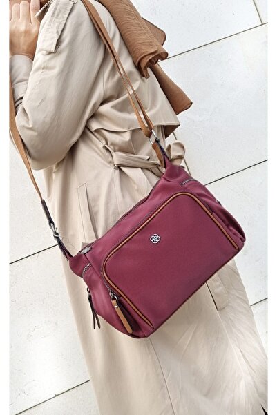 Miami Polo Women's Burgundy Hand and Shoulder Bag